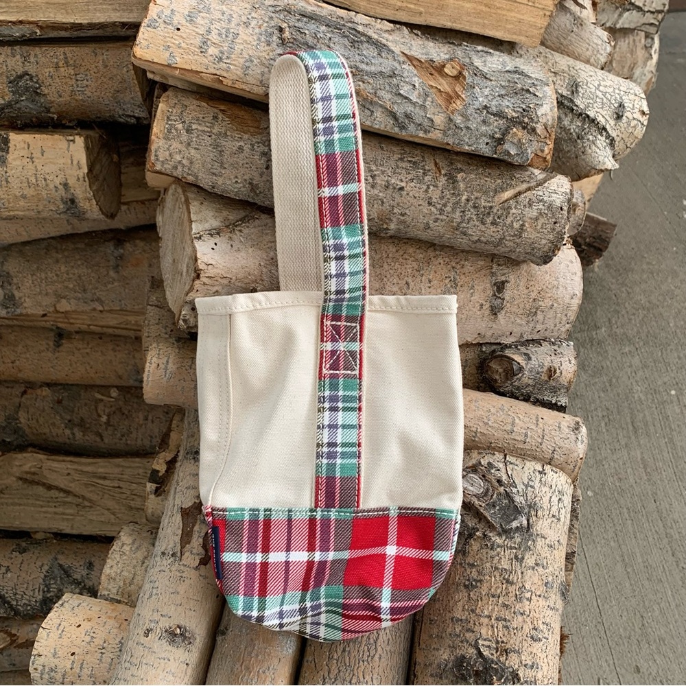 Lands End Canvas Dual Wine Bottle Tote NWOT
